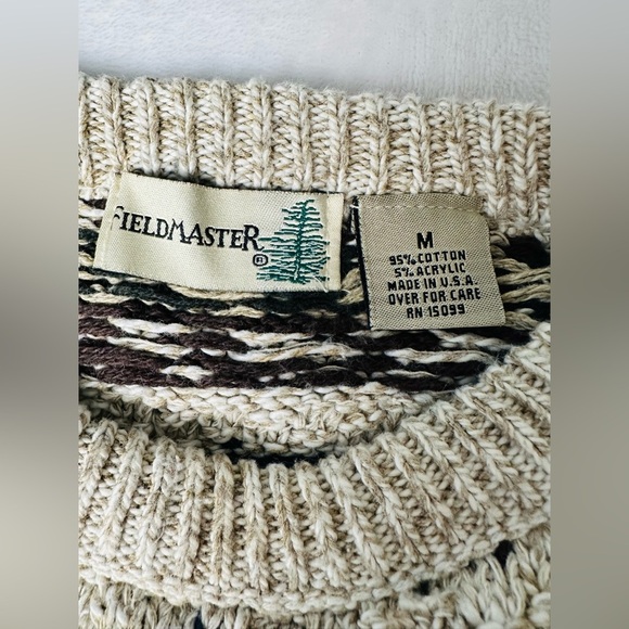 Vintage Fieldmaster Crewneck Pullover Knit Sweater Made in USA size Medium - Picture 5 of 6